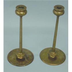 PAIR OF BRONZE CANDLESTICKS