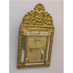 EUROPEAN MIRROR WITH EMBOSSED DETAIL