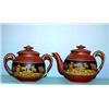 Image 1 : ENGLISH CERAMIC INDIVIDUAL TEAPOT AND COVERED SUGAR
