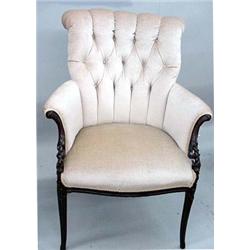 CARVED EUROPEAN STYLE ARMCHAIR