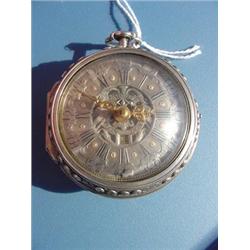 OPEN FACE WATCH WITH DATE WHEEL IN NESTED CASE