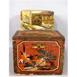 TWO DECORATED ORIENTAL BOXES