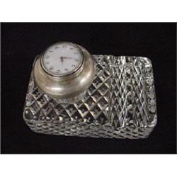 CUT GLASS INKWELL