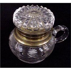 UNUSUAL GLASS INKWELL