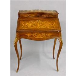 MARQUETRY INLAID LOUIS XV STYLE LADIES DESK
