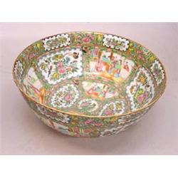 LARGE ROSE MEDALLION BOWL