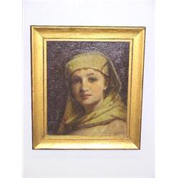 SMALL FRAMED OIL ON BOARD PORTRAIT
