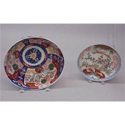 TWO IMARI FOOTED BOWLS