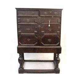 TWO-PIECE WILLIAM & MARY STYLE HIGHCHEST