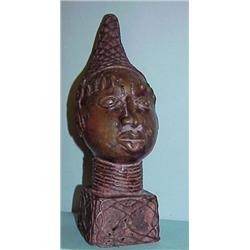 BENIN BRONZE BUST OF A QUEEN MOTHER