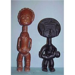 TWO AFRICAN ASHATI FIGURES