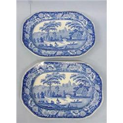 TWO STAFFORDSHIRE PLATTERS