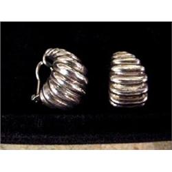STERLING SILVER EARRINGS BY BLACK, STARR & FROST
