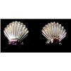 Image 1 : STERLING, 14K AND RUBY SCALLOP SHELL EARRINGS BY TIFFANY & CO