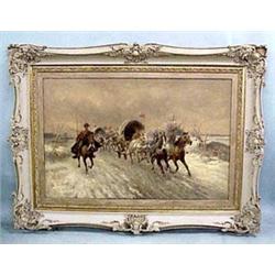 FRAMED OIL ON CANVAS