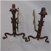 Image 1 : ARTS & CRAFTS WROUGHT IRON FIREPLACE SET