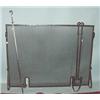 Image 2 : ARTS & CRAFTS WROUGHT IRON FIREPLACE SET