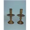 Image 1 : PAIR OF BRASS CANDLESTICKS WITH MID-COLUMN DRIP PANS