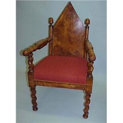 PAIR OF GOTHIC STYLE ARMCHAIRS