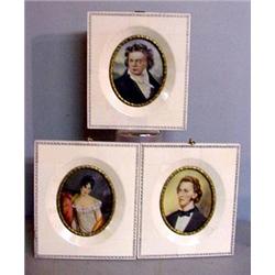 THREE MINIATURE PORTRAITS