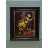 Image 1 : FRAMED FLEMISH STYLE "GONZAN" OIL ON WOOD PANEL STILL LIFE