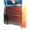 Image 1 : CONTEMPORARY CHERRY FINISH 6 DRAWER HIGH BOY DRESSER