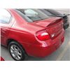 Image 2 : 2004 DODGE SX 2.0 SPORT, 4D SDN, RED, VIN# 1B3ES56C04D531309
