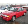 Image 1 : 1993 MERCURY TOPAZ, 4DRSDN, RED, VIN # 1MECM31X8PK612359