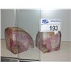 Image 1 : PAIR OF GEOLOGICAL PINK QUARTZ ROCKHOUND AGATE STONES