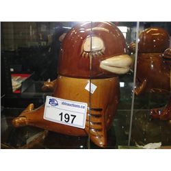 COLLECTABLE WALLY WALRUS COOKIE JAR BY DORANNE OF CALIFORNIA USA