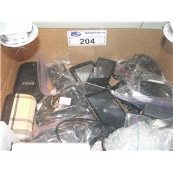 BOX OF ASSORTED SMART PHONES, GPS NAVIGATORS, DIGITAL CAMERAS, ETC