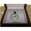 Image 1 : .50 CARAT GENUINE BLACK DIAMOND SOLITAIRE RING