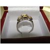 Image 1 : EMERALD CUT CITRINE & DIAMOND COCKTAIL RING IN SILVER.