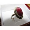 Image 1 : GENUINE STERLING SILVER MARQUISE CUT RUBY RING