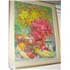 Image 1 : FRAMED ORIGINAL OIL ON CANVAS PAINTING - STILL LIFE FRUIT AND FLORAL