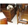 Image 2 : 10PC ANTIQUE OAK DINING ROOM SUITE; DRAW LEAF TABLE WITH 8 CHAIRS AND MATCHING BUFFET
