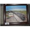 Image 1 : FRAMED ORIGINAL OIL ON BOARD PAINTING OF EARLY DAYS IN FORT LANGLEY SIGNED BY ARTIST BOTTOM LEFT