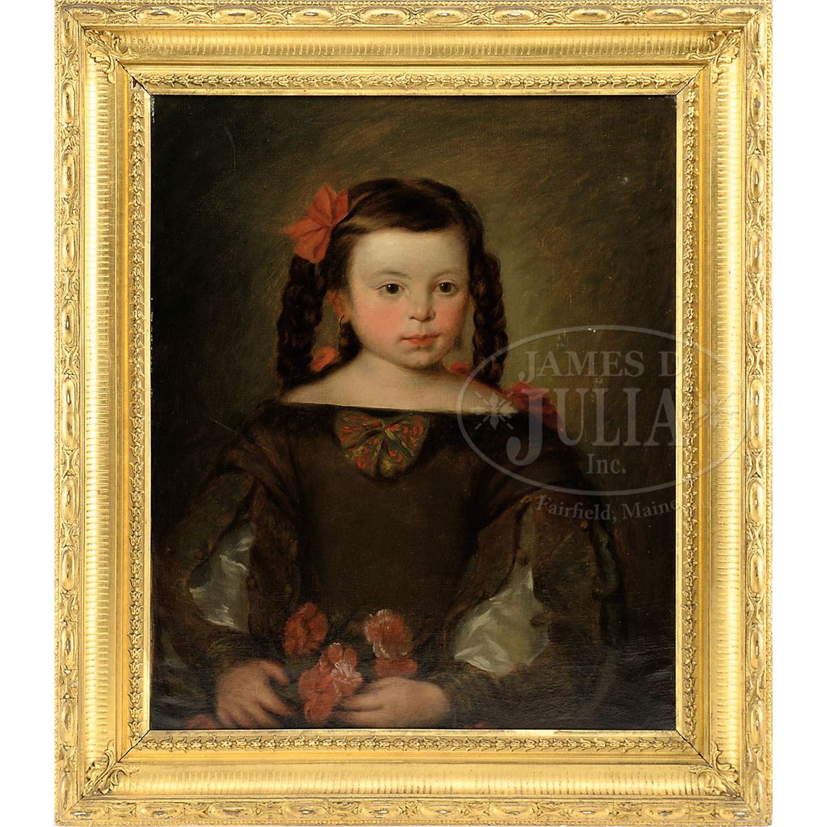 UNSIGNED (American, Circa 1825) PAIR OF PORTRAITS OF FRANCES ELIZABETH ...