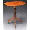 Image 1 : SHERATON OCTAGON TOP TILT TOP MAHOGANY TABLE WITH BANDED INLAY.