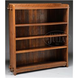 L & JG STICKLEY OAK BOOKCASE.