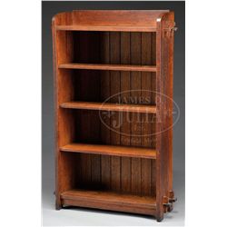 L & JG STICKLEY OAK BOOKCASE.