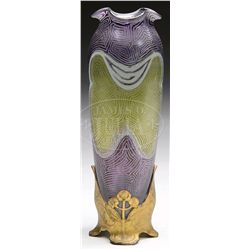 AUSTRIAN JUGENDSTIL ART GLASS VASE.