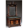 Image 1 : AESTHETIC MOVEMENT INLAID ROSEWOOD MARBLE TOP CHEST WITH MIRROR.