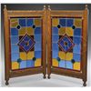 Image 2 : VICTORIAN AESTHETIC MOVEMENT STAINED GLASS SCREEN.
