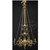Image 1 : LARGE BRASS AND ORMOLU CHANDELIER ATTRIBUTED TO THE CORNELIUS FIRM OF PHILADELPHIA, PENNSYLVANIA.