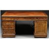 Image 1 : GEORGIAN STYLE ENGLISH OAK PARTNERS DESK.