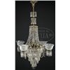 Image 1 : LARGE CRYSTAL PRISM SIX-LIGHT CHANDELIER.