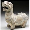 Image 1 : GRAY POTTERY FIGURE OF MYTHICAL BEAST.