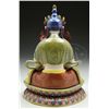 Image 2 : PORCELAIN BUDDHA ON LOTUS BASE.