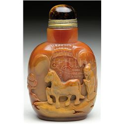 AGATE SNUFF BOTTLE.